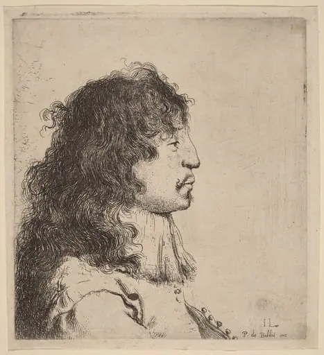 Bust of a Young Man in Profile, Facing Right, by Jan Lievens