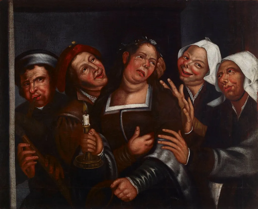 Häähuoneen ovella, by Jan Massys, unspecified