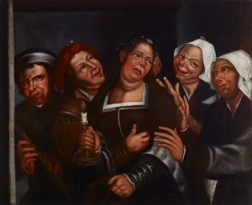 Häähuoneen ovella, by Jan Massys