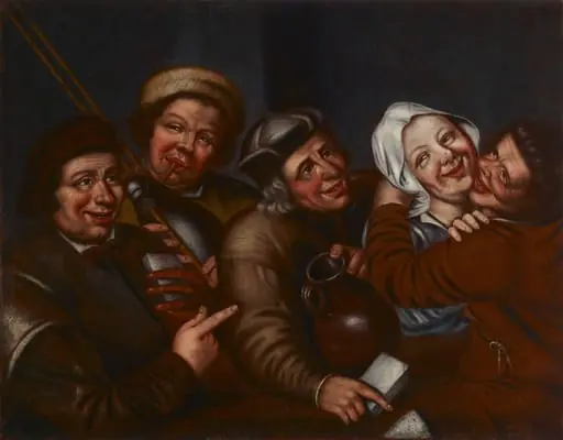Iloinen seurue, by Jan Massys