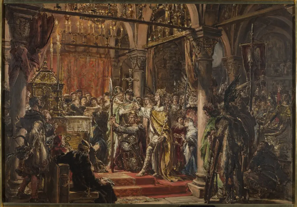Coronation of the First King, 1001 AD, from the series “History of Civilization in Poland”, by Jan Matejko