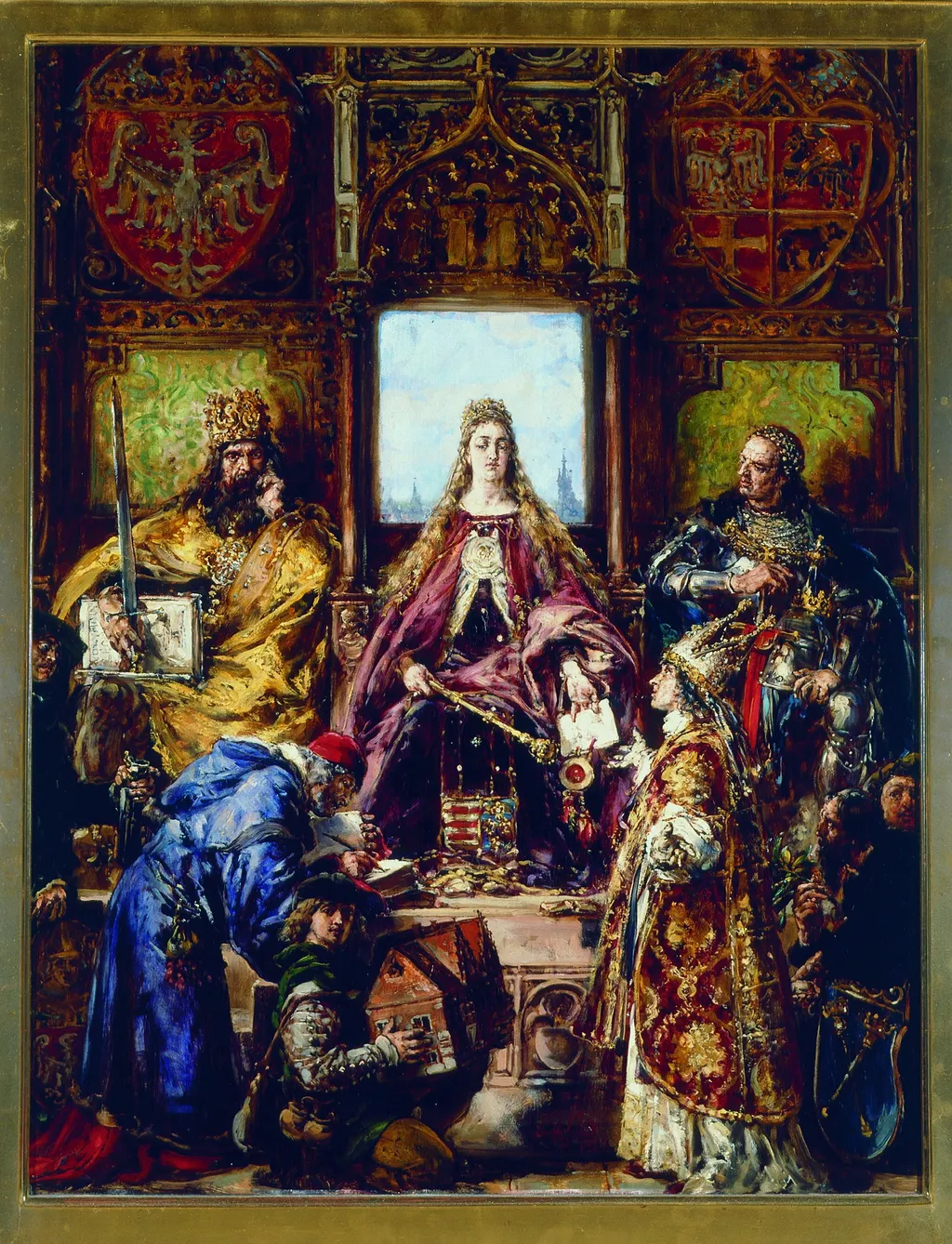 Founding of the Academy, 1361–1399–1400 AD, from the series “History of Civilization in Poland”, by Jan Matejko, oil