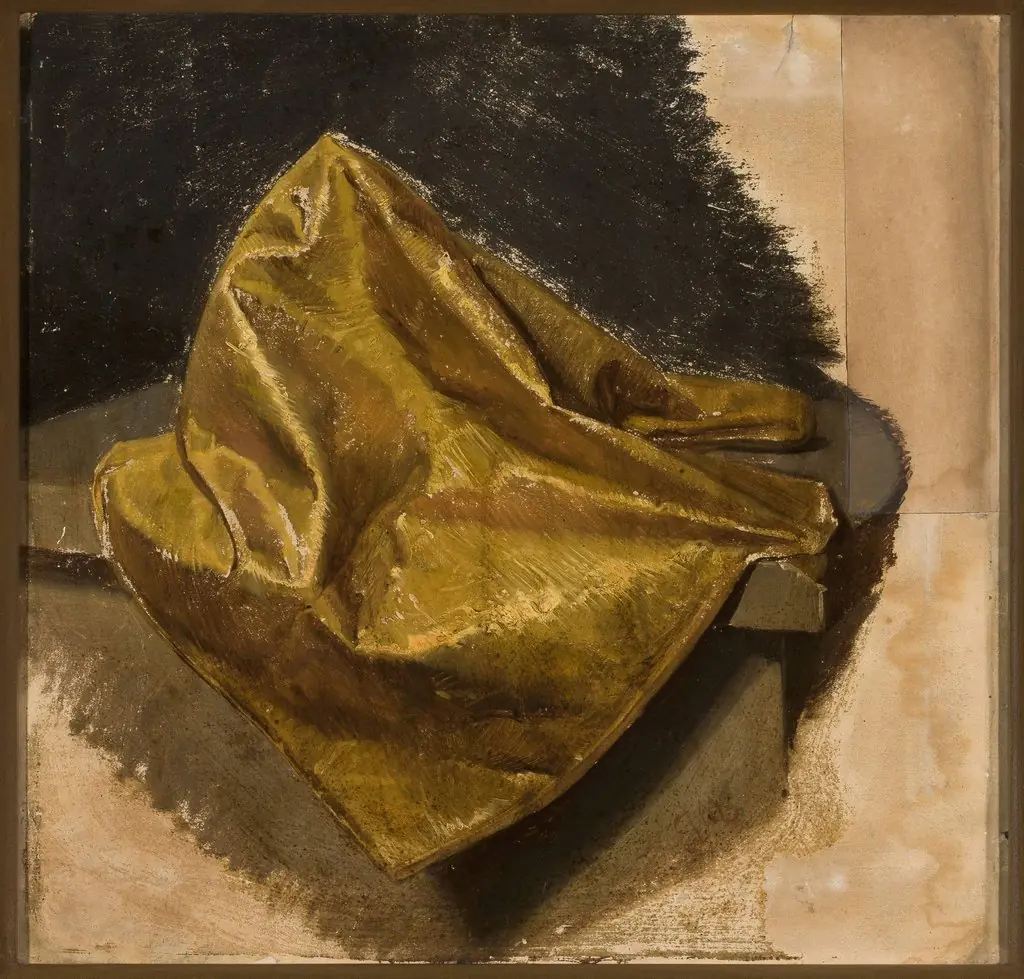 Golden fabric, study for men's attire, by Jan Matejko