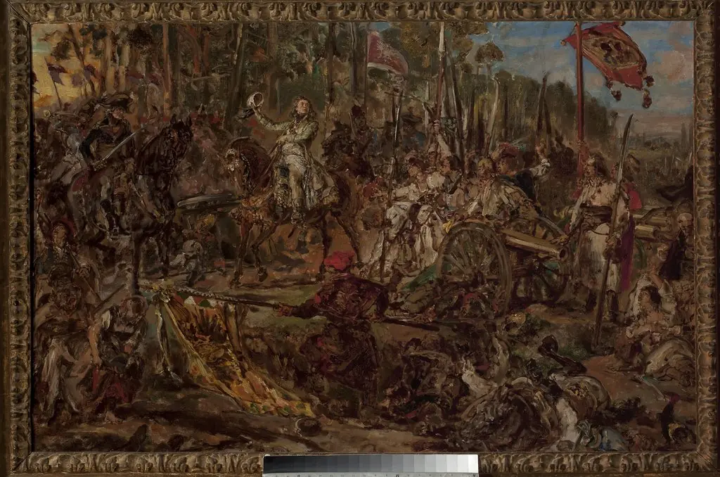 Kościuszko at Racławice, sketch, by Jan Matejko