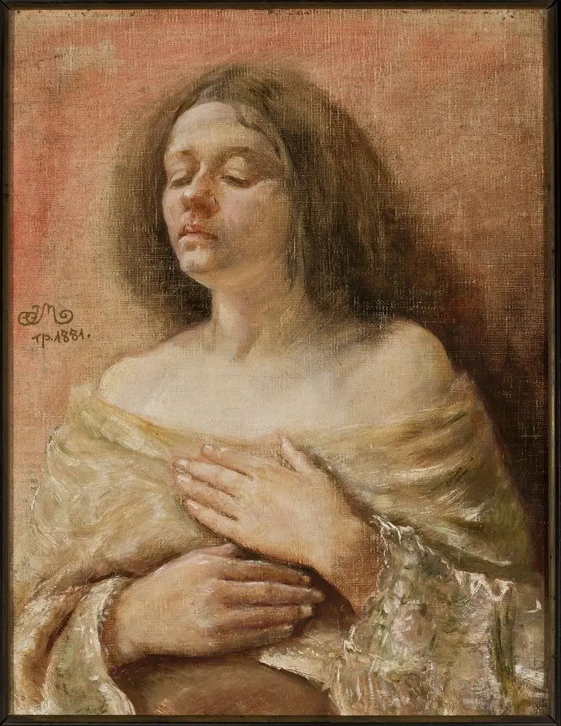 Portrait study of a woman, by Jan Matejko