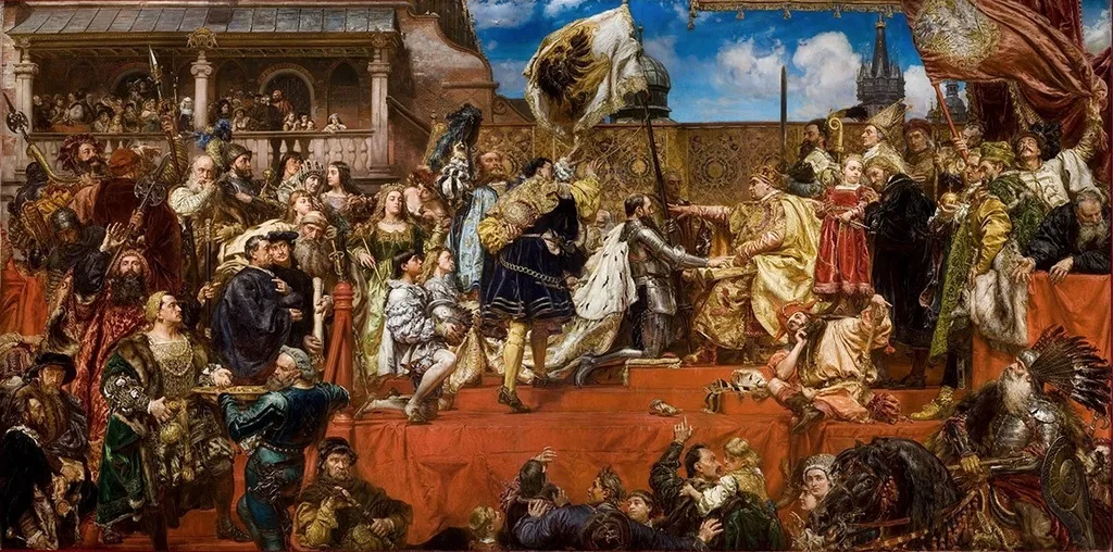 Prussian Homage, by Jan Matejko, oil, 1890