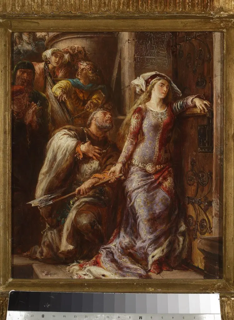 Queen Jadwiga and Dymitr of Goraj, by Jan Matejko