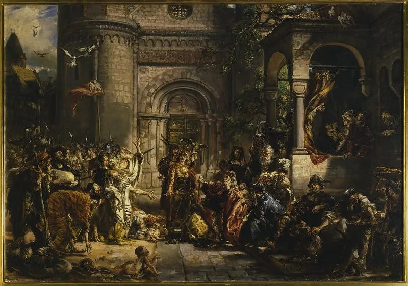Reception of the Jews, from the series “History of Civilization in Poland”, by Jan Matejko, oil