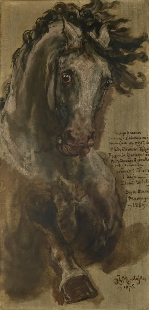 Study for the Horse of Grand Duke of Lithuania Vytautas for the Painting "The Battle of Grunwald", by Jan Matejko