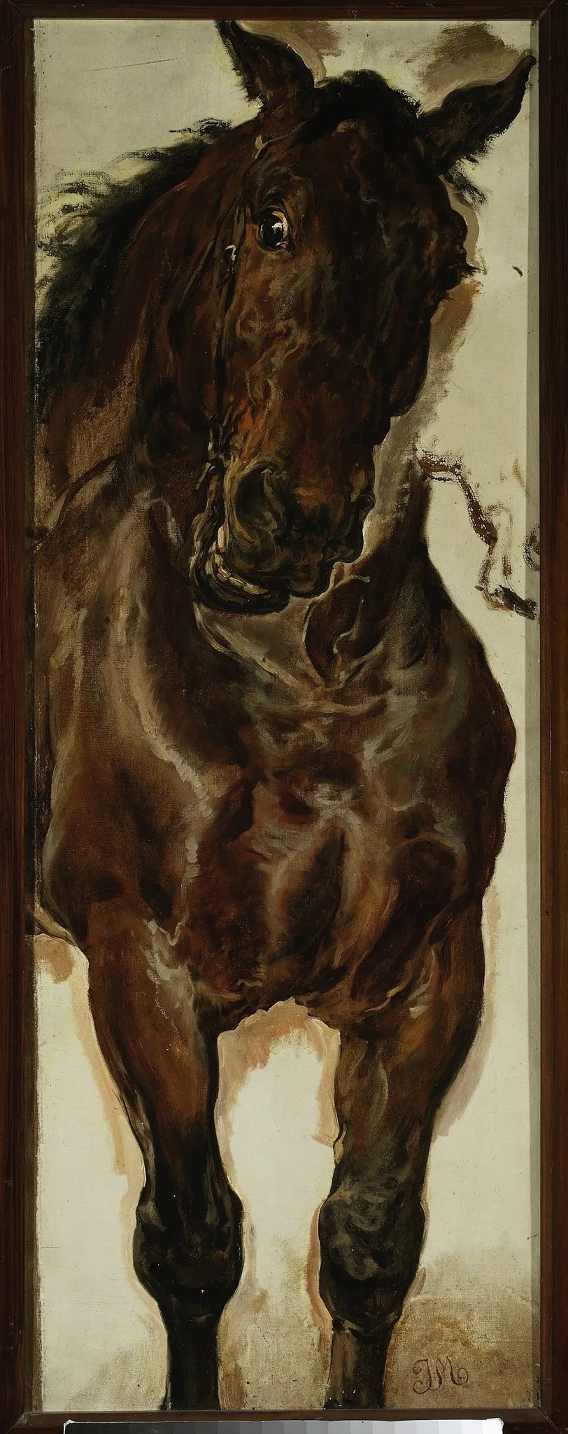Study of a horse's head for “Battle of Grunwald”, by Jan Matejko, oil, 1875