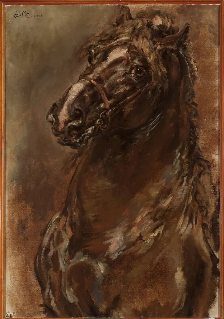 Study of horse’s head for “The Maid of Orléans”, by Jan Matejko