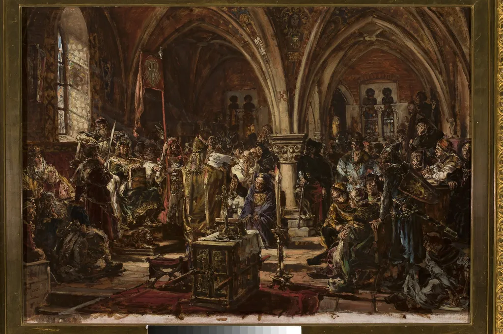 The First Parliament in Łęczyca, from the series “History of Civilization in Poland”, by Jan Matejko, oil