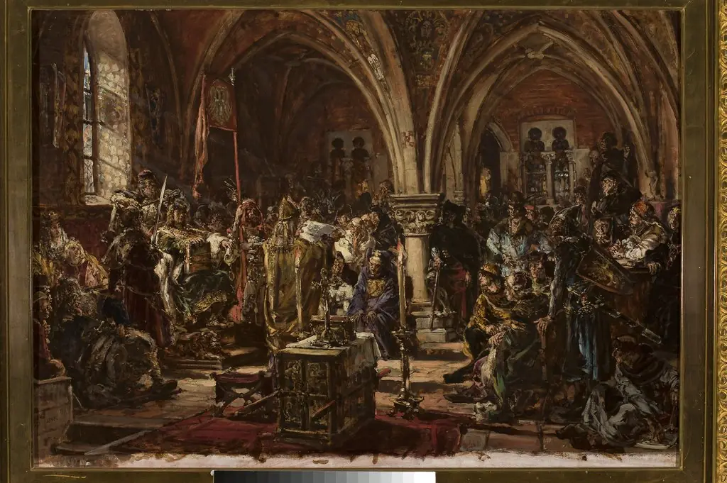 The First Parliament in Łęczyca, from the series “History of Civilization in Poland”, by Jan Matejko