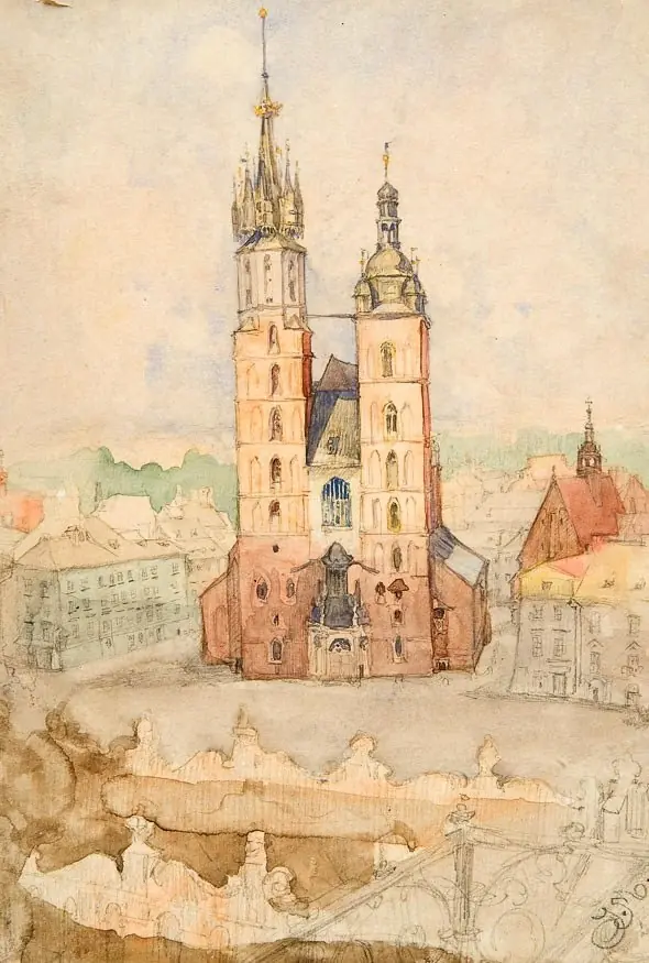 Widok z wieży ratuszowej, by Jan Matejko