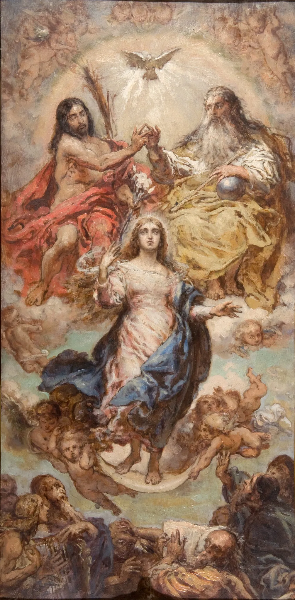 Wniebowzięcie Najświętszej Marii Panny, by Jan Matejko, oil, 1875