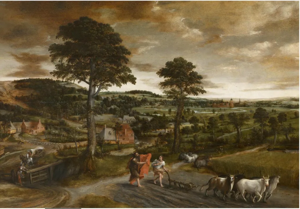 The Calling of Elisha, by Jan Matsys, oil, 1572