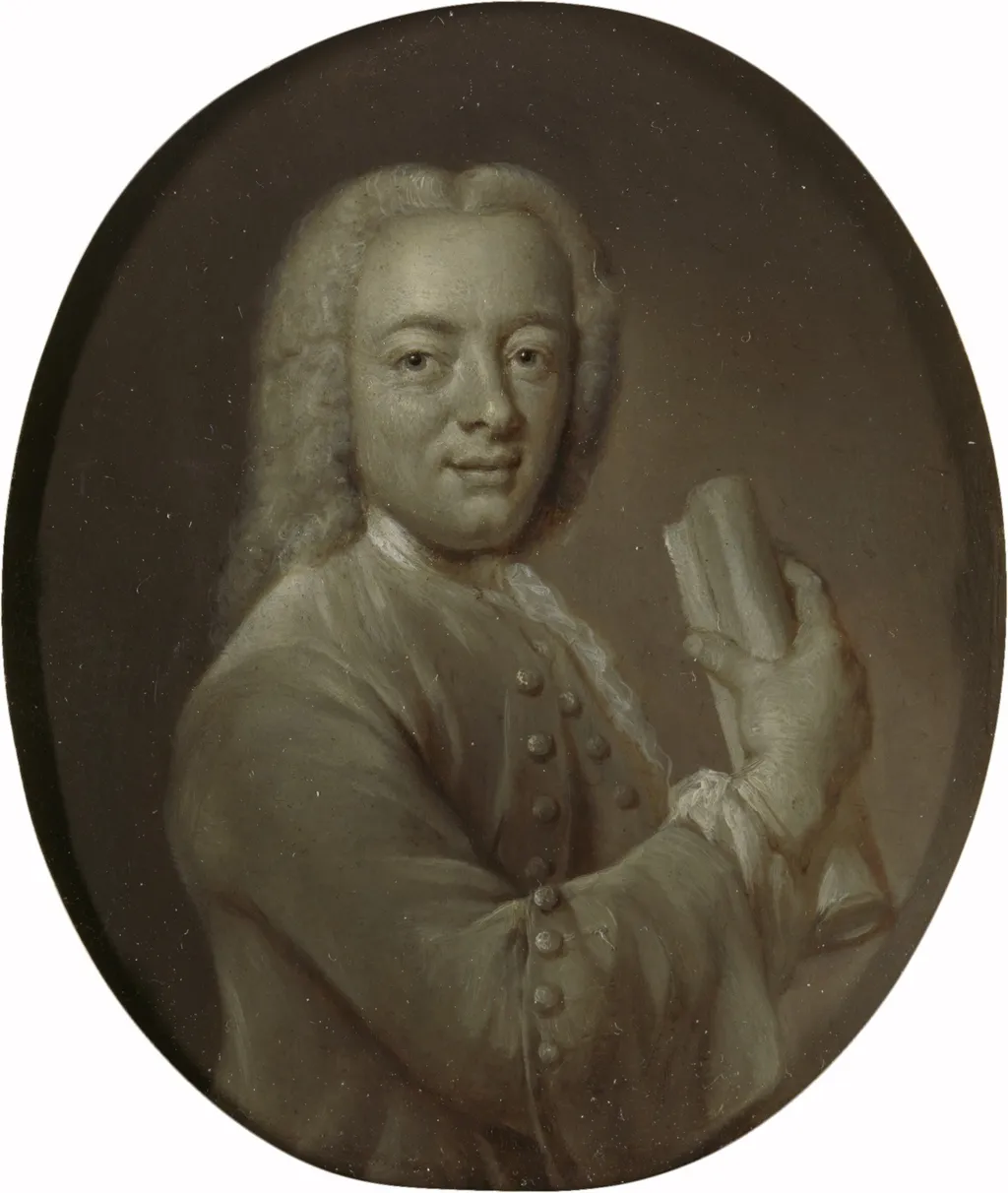 Portrait of Bernardus de Bosch I, Poet in Panpoeticon Batavum, by Jan Maurits Quinkhard, oil, 1750