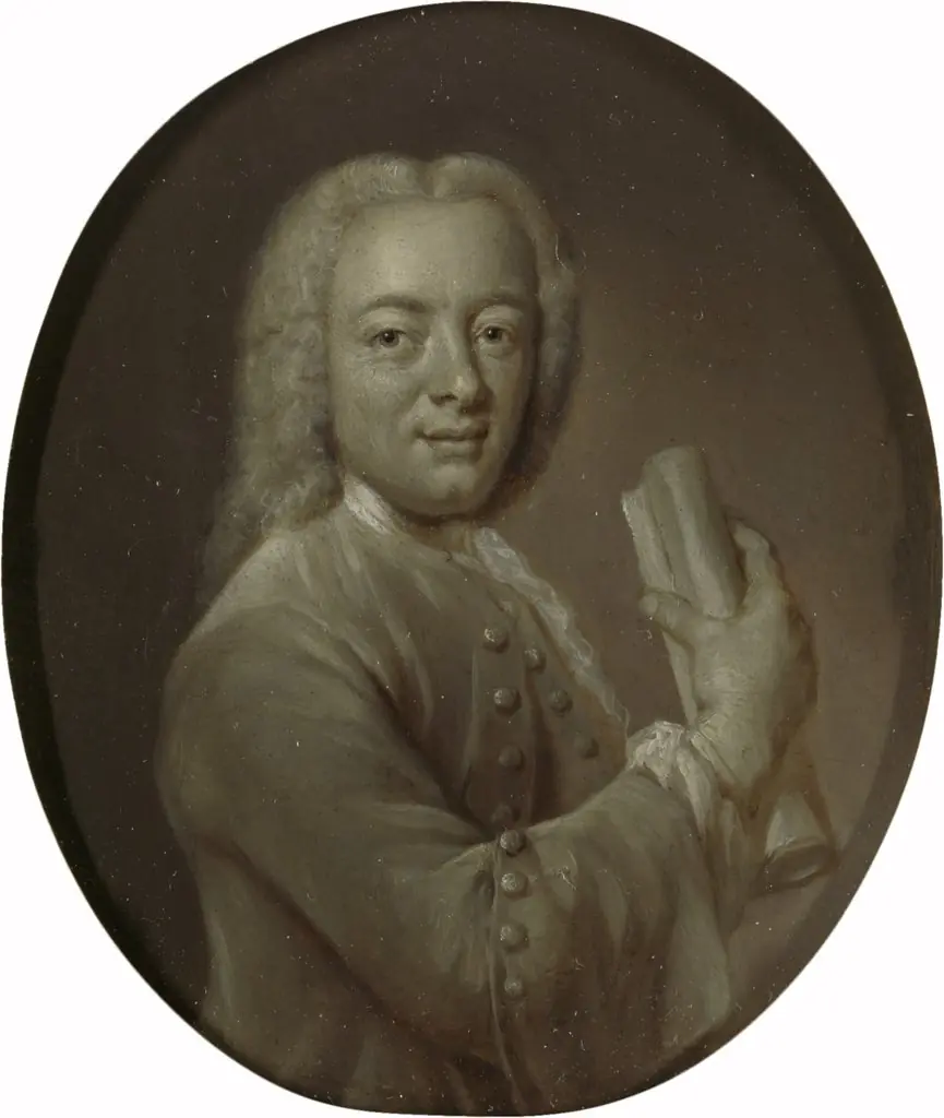 Portrait of Bernardus de Bosch I, Poet in Panpoeticon Batavum, by Jan Maurits Quinkhard