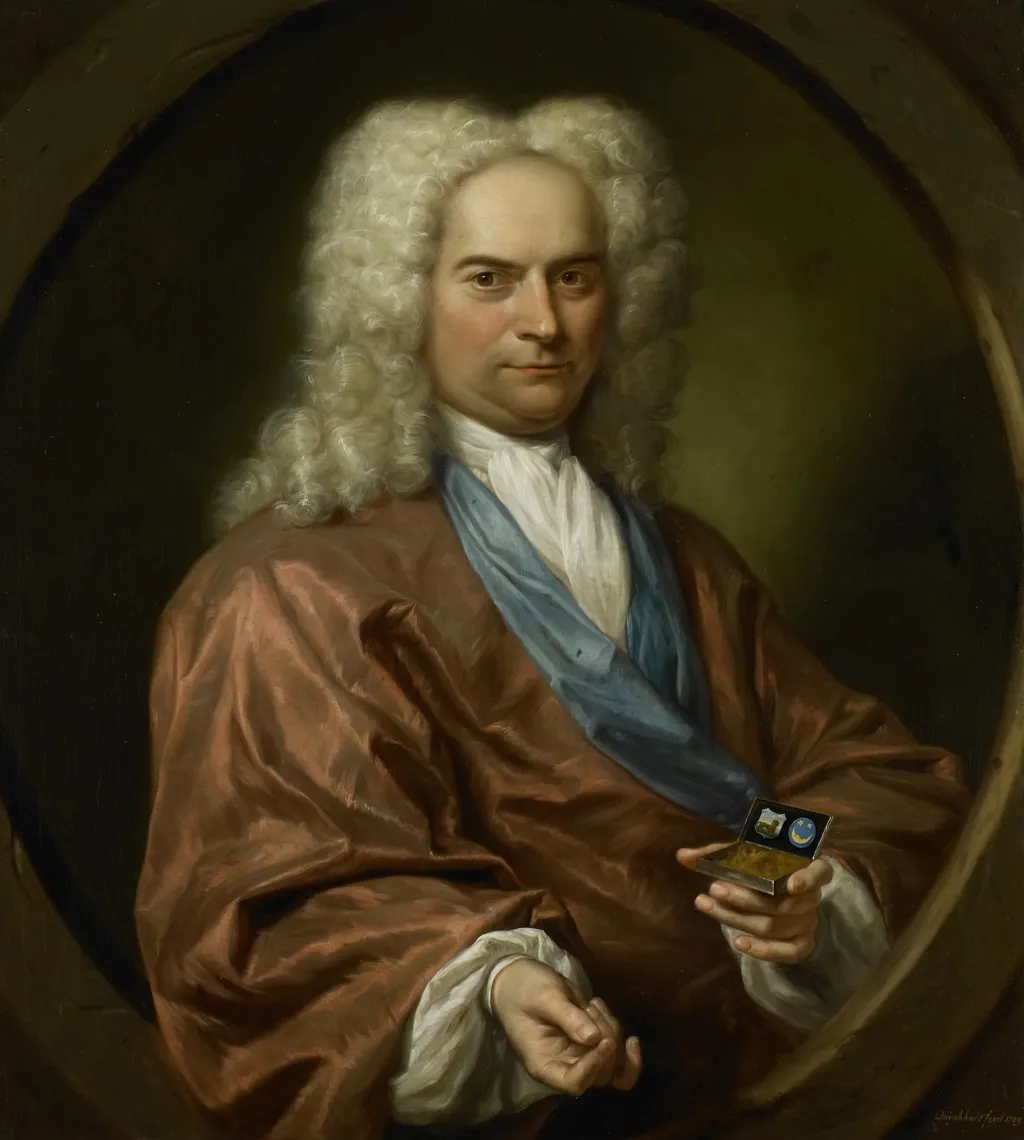 Portrait of David Leeuw, Mennonite Cloth and Dry Goods Merchant, by Jan Maurits Quinkhard, oil, 1729