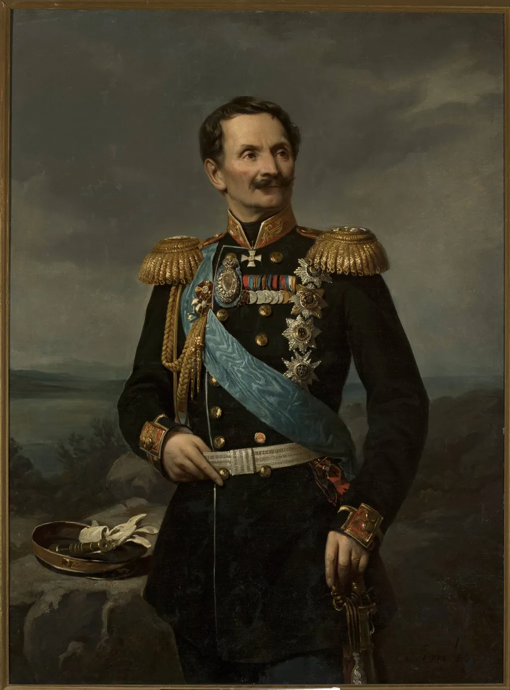 Portrait of Friedrich Berg, by Jan Michał Strzałecki, oil, 1867