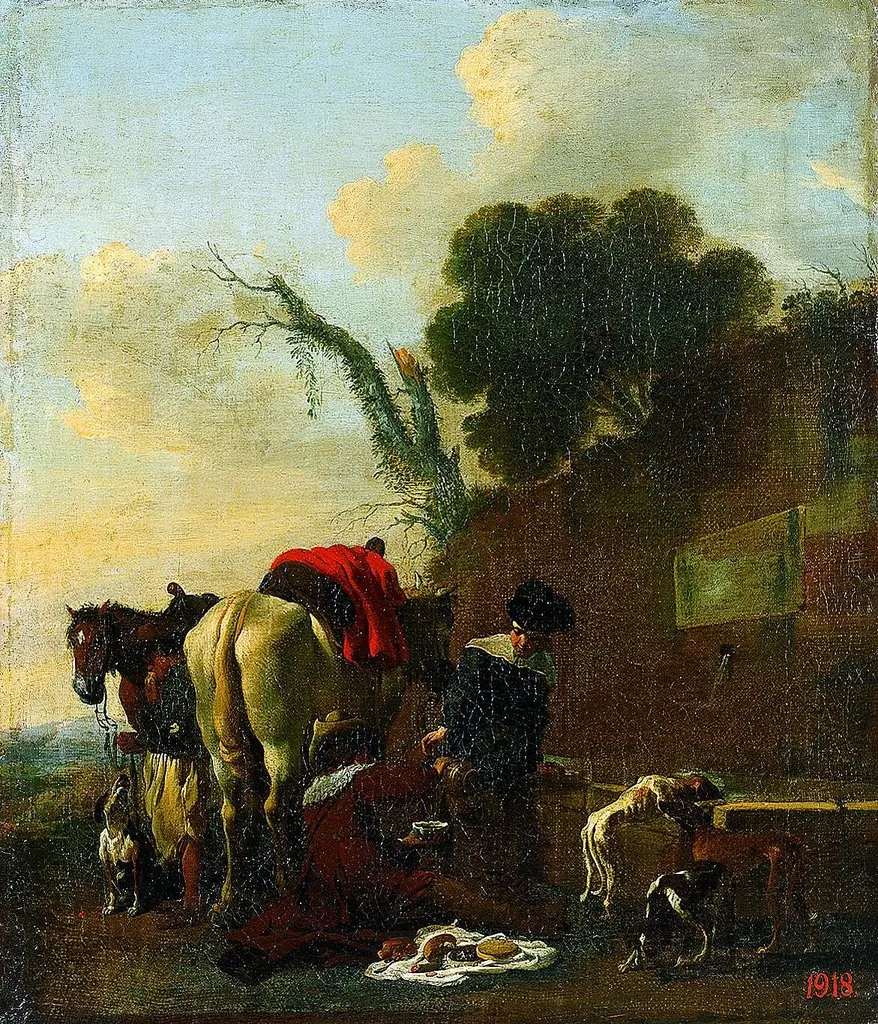 Hunters at Rest, by Jan Miel