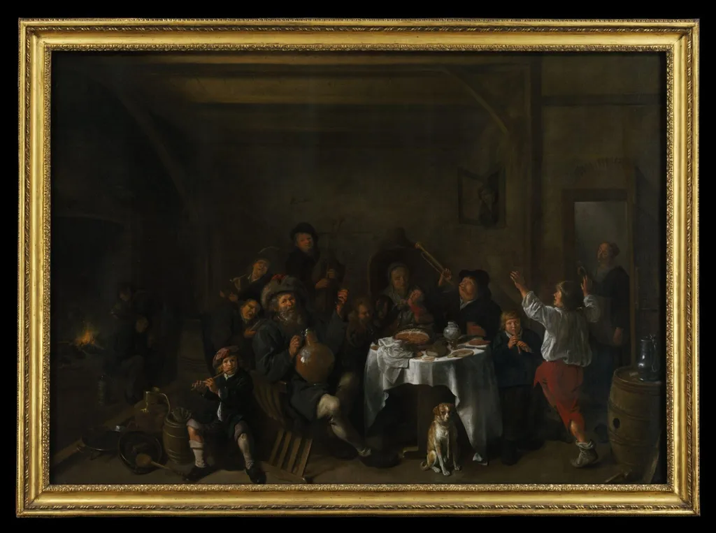 A Family Merrymaking, by Jan Miense Molenaer, oil, 1640