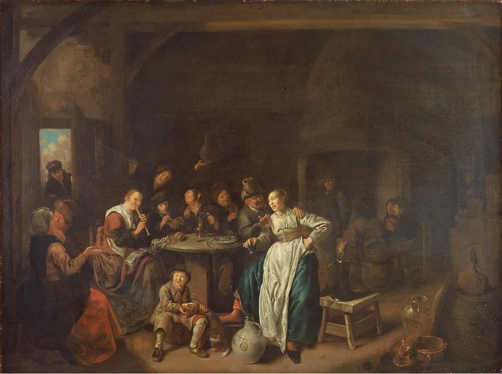 Feestende boeren, by Jan Miense Molenaer, oil, 1650