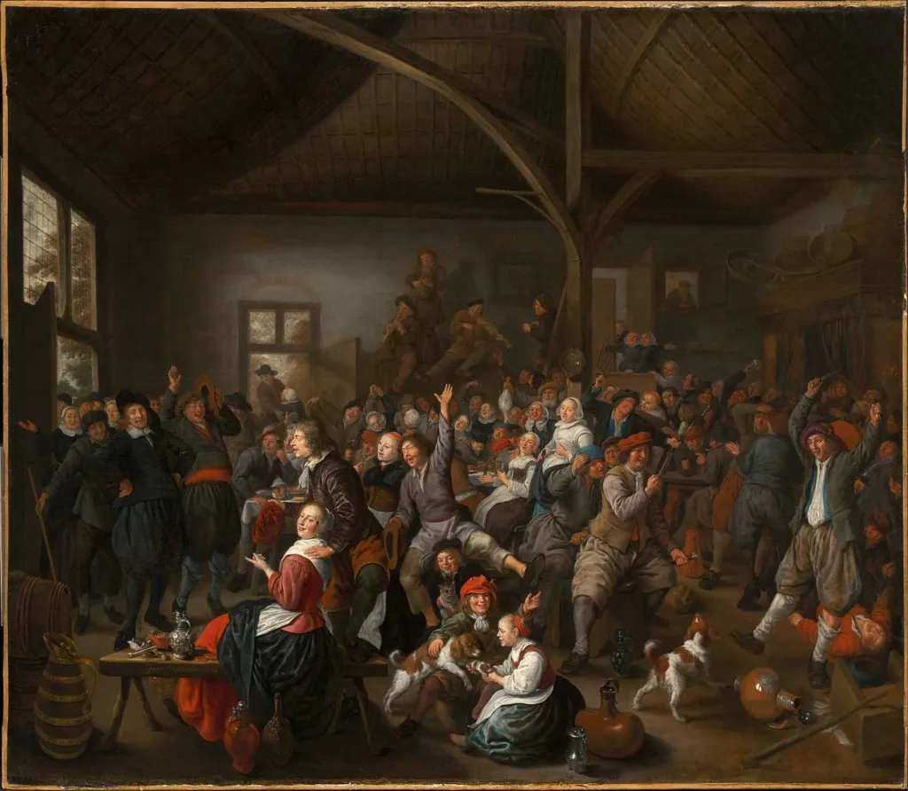 Peasants Carousing, by Jan Miense Molenaer, oil, 1662