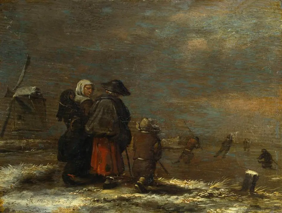 Winter Landscape with a Windmill, by Jan Miense Molenaer