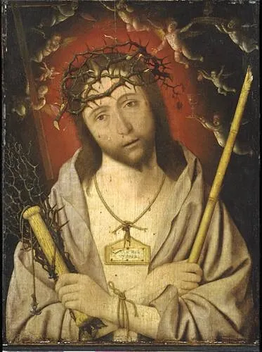 Christus als Schmerzensmann, by Jan Mostaert, unspecified, 1525