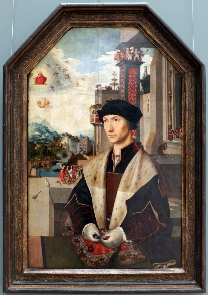Portrait of the knight Abel van Coulster (1477-1548), representative to the Hof van Holland in 1512, by Jan Mostaert, 1510