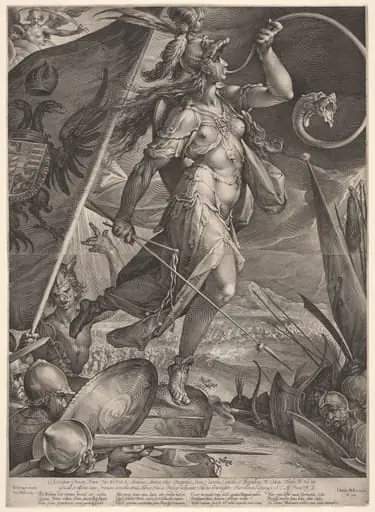 Bellona Leading the Armies of the Emperor against the Turks, by Jan Muller