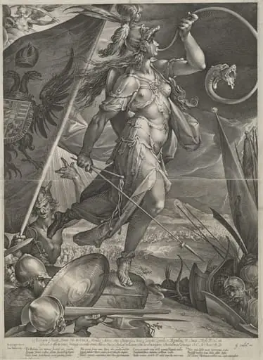 Bellona Leading the Imperial Armies Against the Turks, by Jan Muller