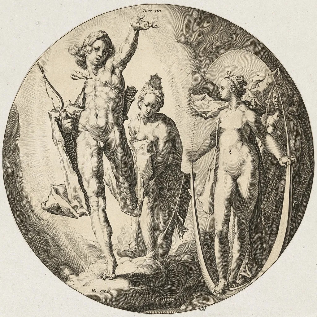 Dies IV (Fourth Day), by Jan Muller, ink, 1589