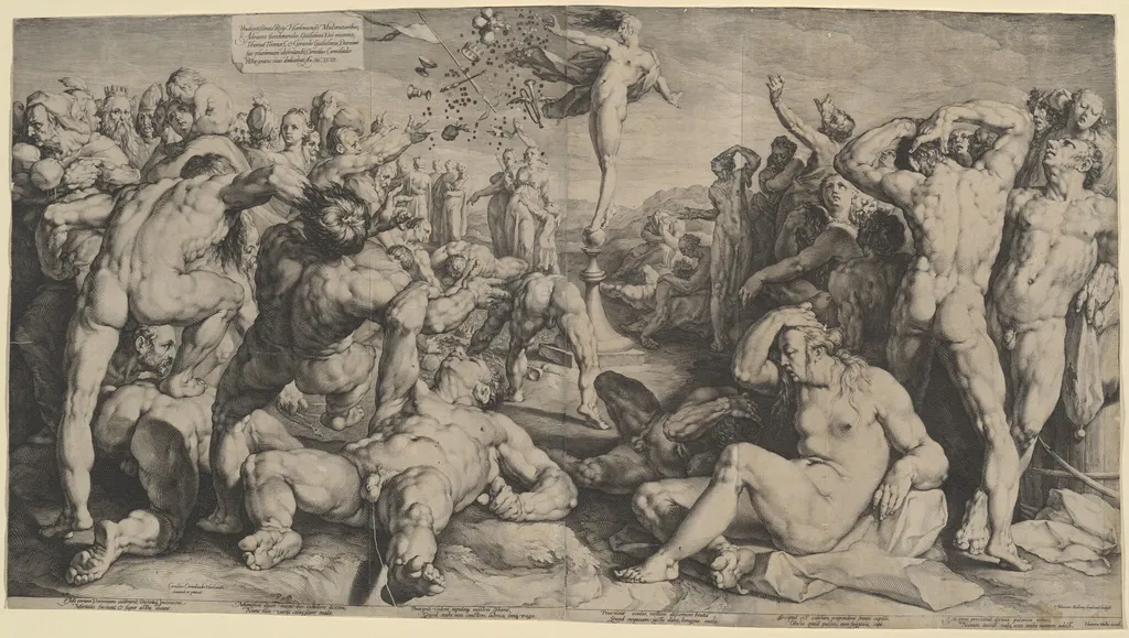 Fortune Distributing her Gifts, by Jan Muller, ink, 1590