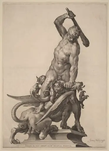 Hercules Killing the Hydra, by Jan Muller