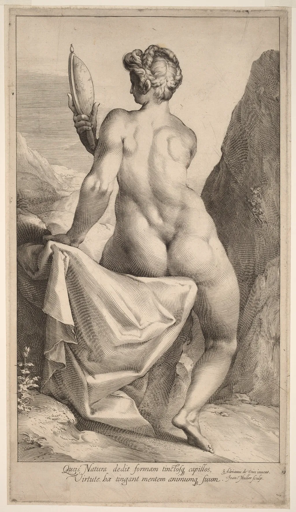 Prudence, by Jan Muller, ink, 1597