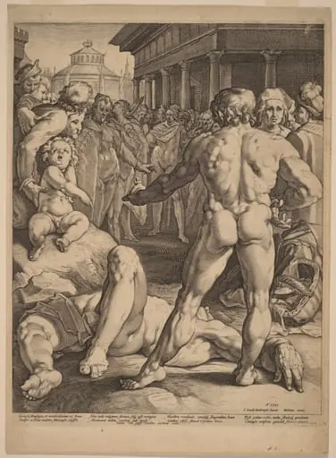 The Fight between Ulysses and Irus, by Jan Muller