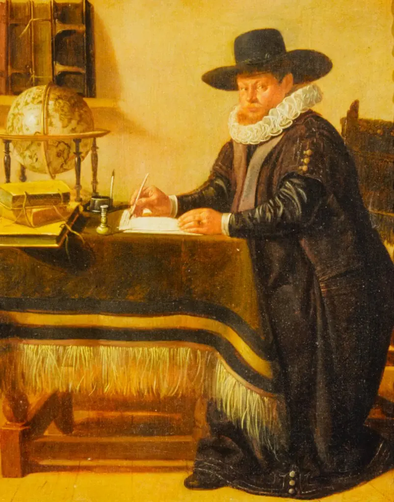 Portrait of Johan van Beverwijck (1594-1647) in his Study, by Jan Olis