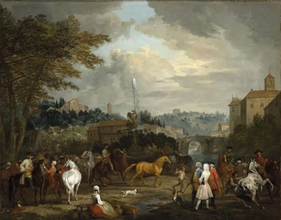 Horse market, by Jan Peeter Verdussen