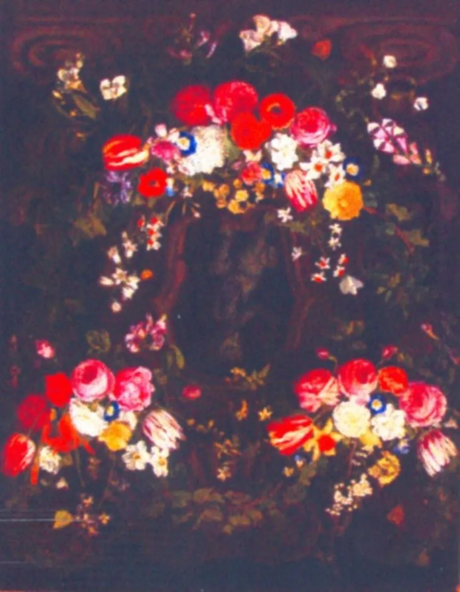 Ghirlandă de flori cu lalele, by Jan Philipp van Thielen, unspecified, 1661