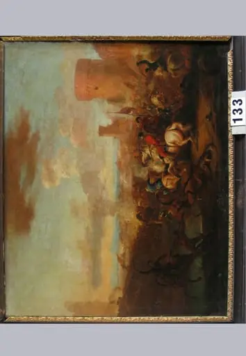 Turci luptând în fața fortificațiilor, by Jan Pieter II van Bredael