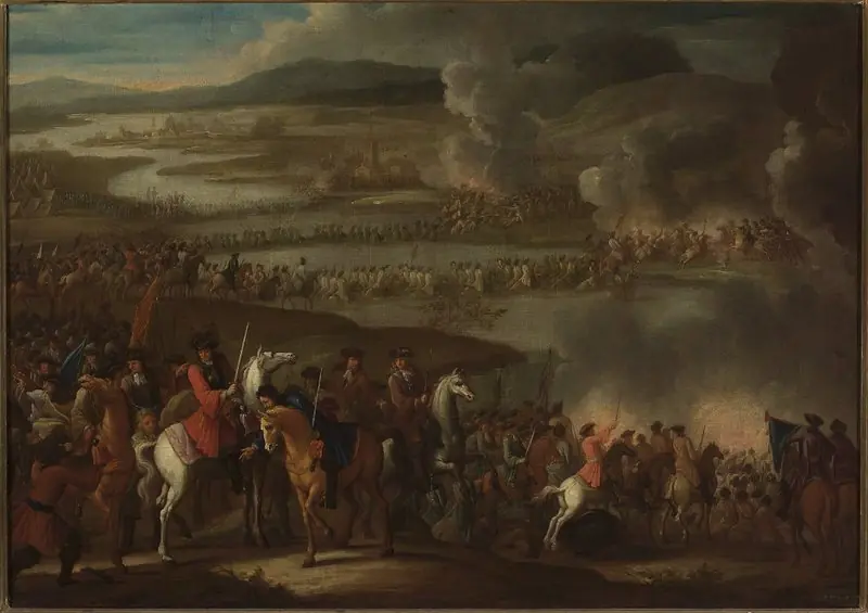 A battle scene, by Jan Pieter van Bredael