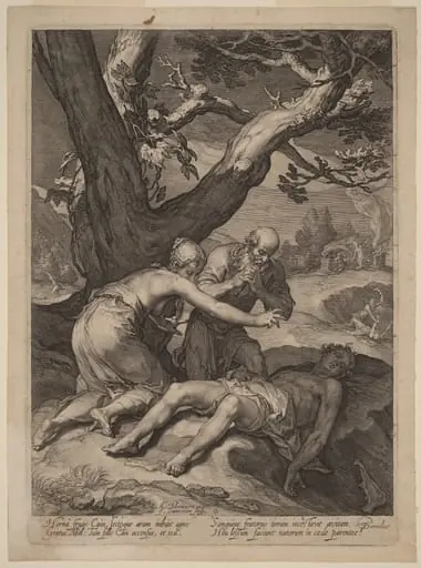 Adam and Eve Lamenting over the Corpse of Abel, by Jan Pietersz Saenredam
