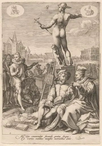 Mercury Presiding Over the Visual and Rhetoric Arts, by Jan Pietersz Saenredam