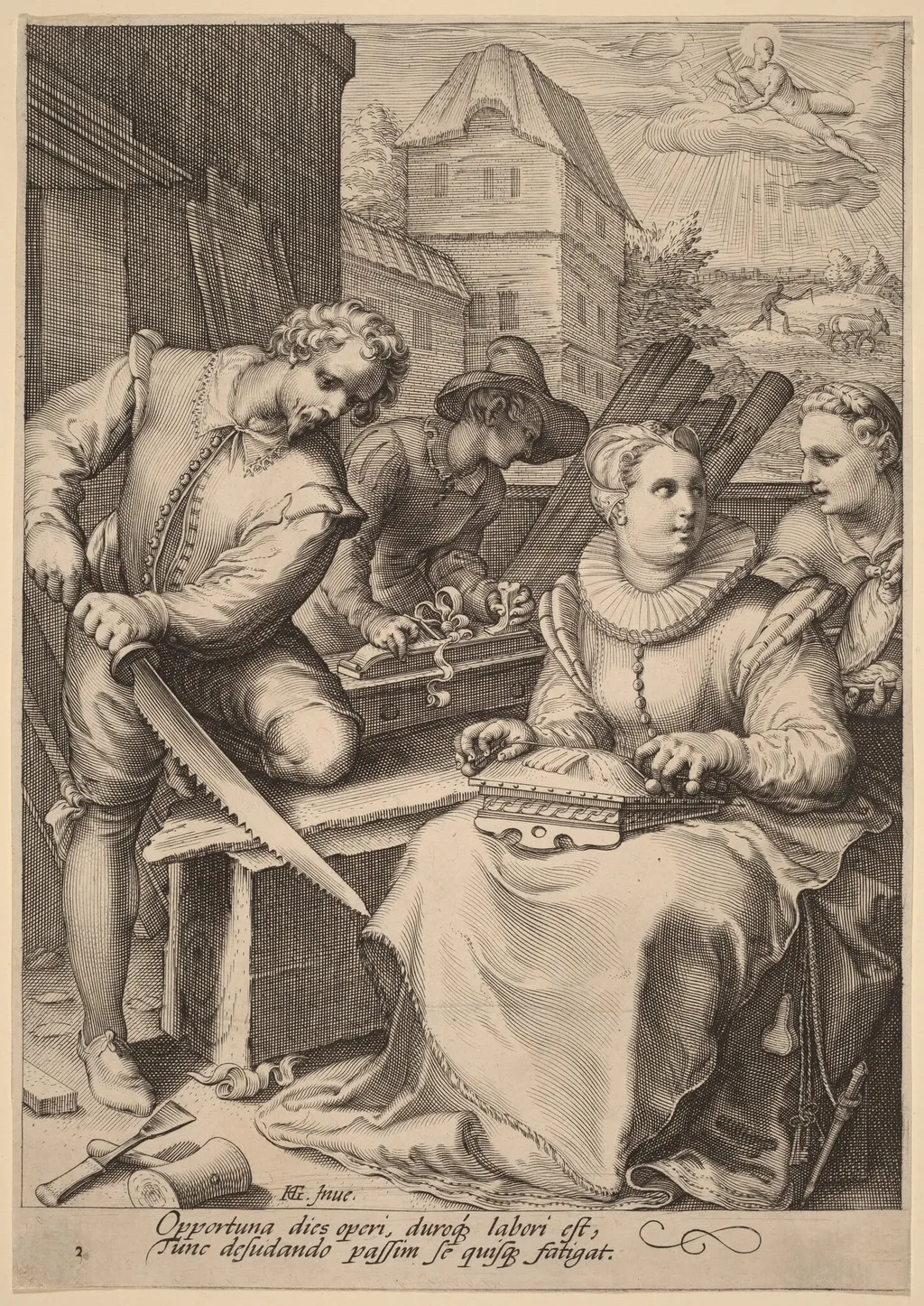 Midday, by Jan Pietersz Saenredam, ink, 1596