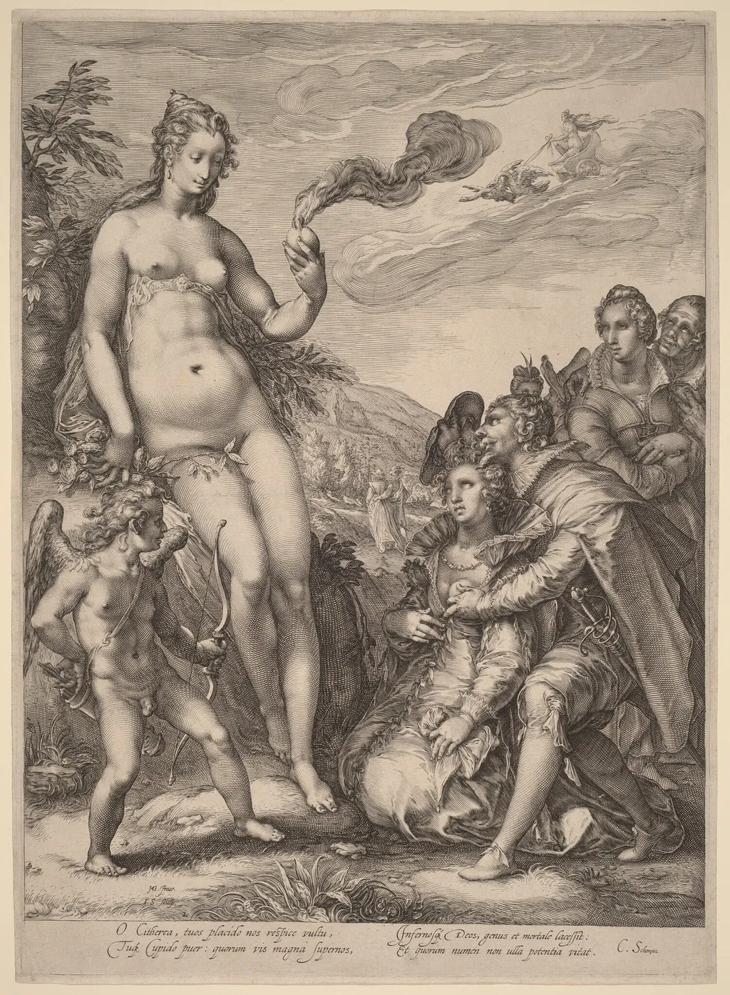 The Cult of Venus, by Jan Pietersz Saenredam, ink, 1596
