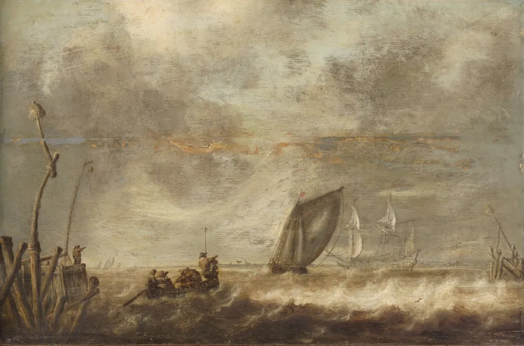 Seestück, by Jan Porcellis, unspecified, 1625