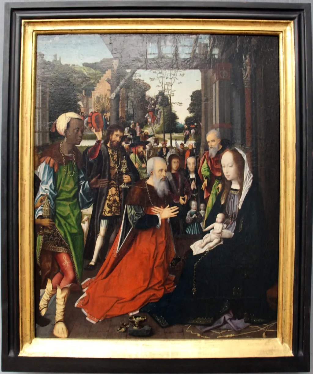 Adoration of the Magi, by Jan Provoost, oil, 1505