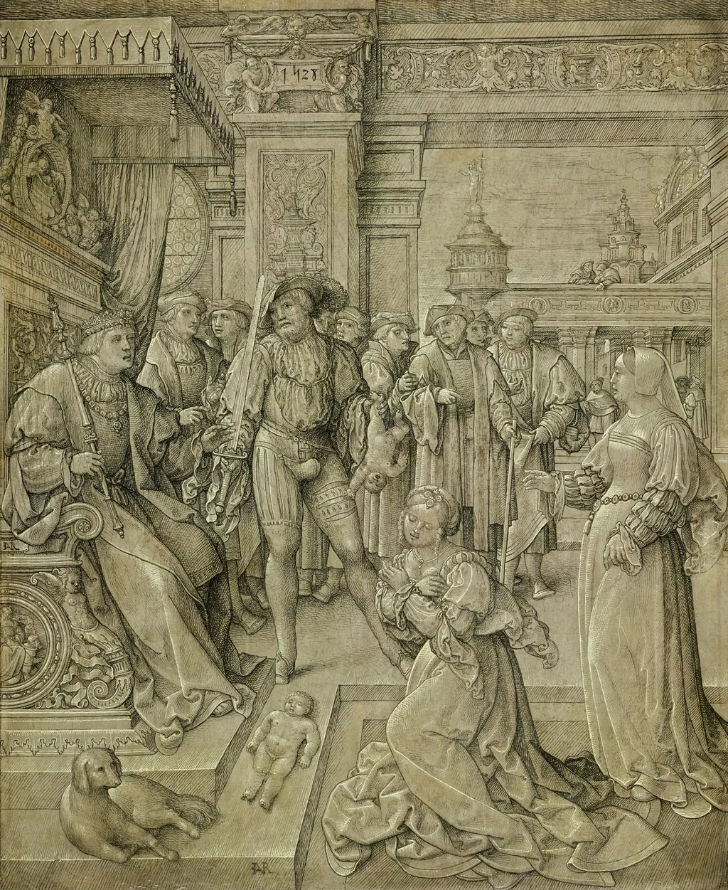 The Judgment of Solomon, by Jan Rombouts I, paint, 1528
